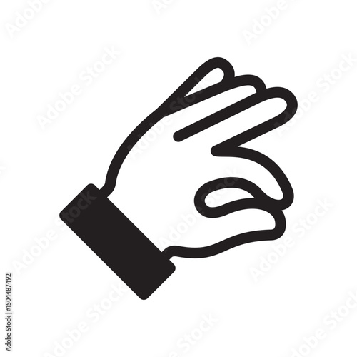 Gestures Of Human Hands, Perfectly ok Hand Symbol Icon In Trendy Design Vector Eps 10
