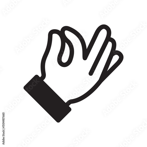 Gestures Of Human Hands, Perfectly ok Hand Symbol Icon In Trendy Design Vector Eps 10