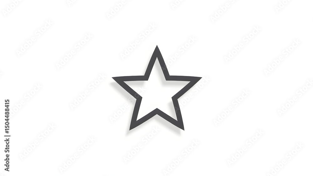 silver star on white background silver star on white background