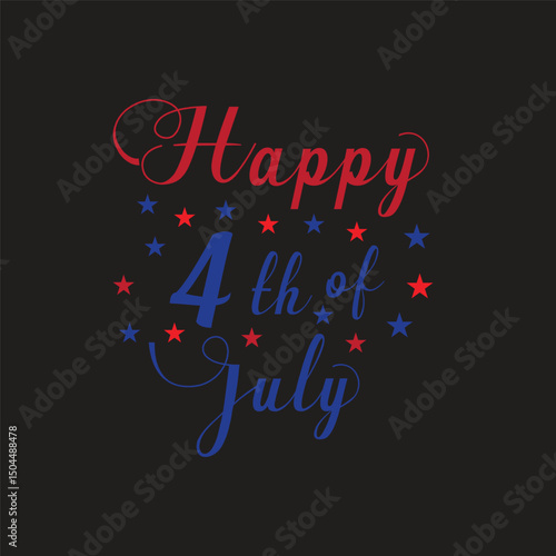 Happy 4th of July T-Shirt Design 