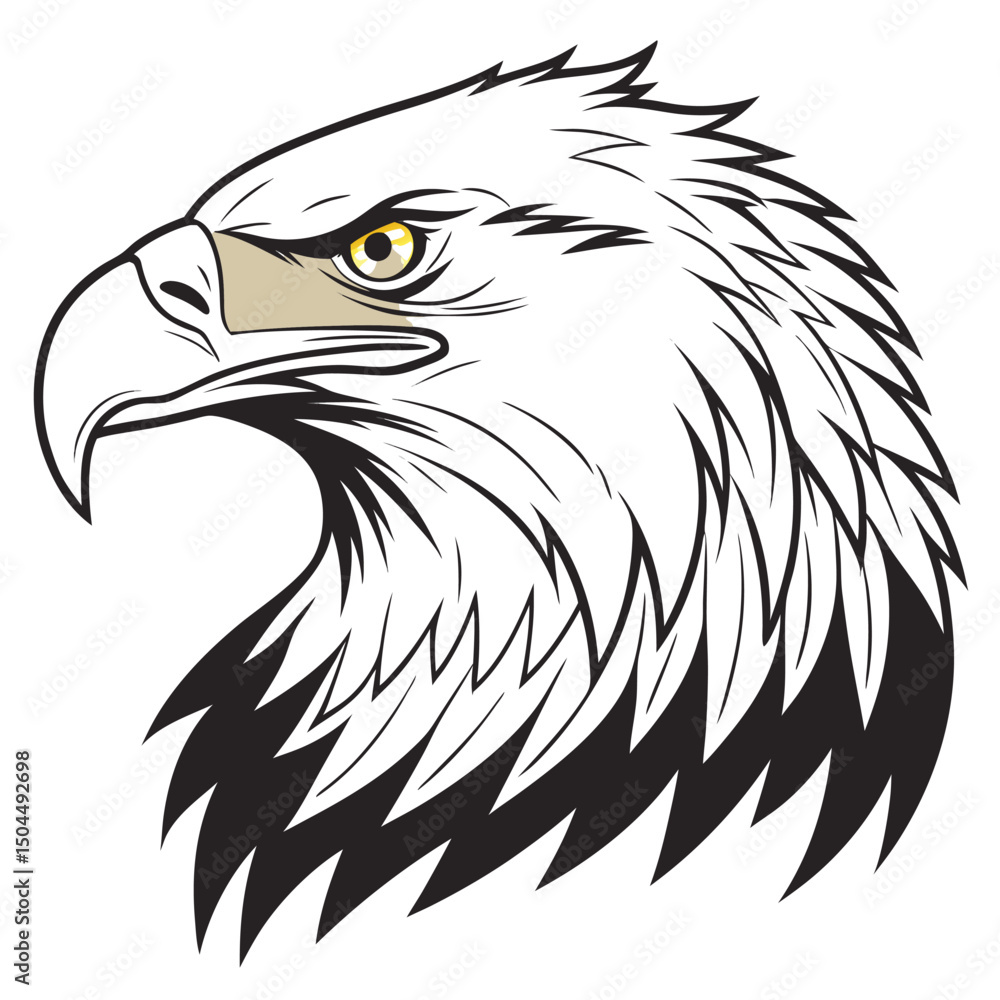 Obraz premium Eagle head icon vector on white background. eagle icon logo. Adobe Illustrator Artwork