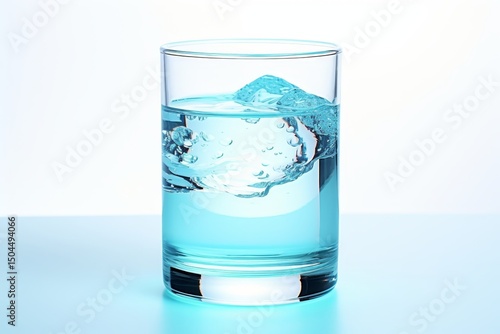 Isolated glass of clear water on a white background for a clean and minimalistic look