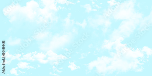 nature Blue sky with white sunset with bright sunlight clouds with background. stock photo.