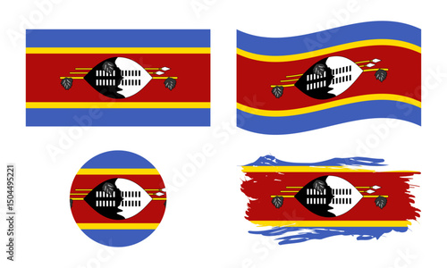 Free Download Swaziland flag in different shapes - GFXLoad