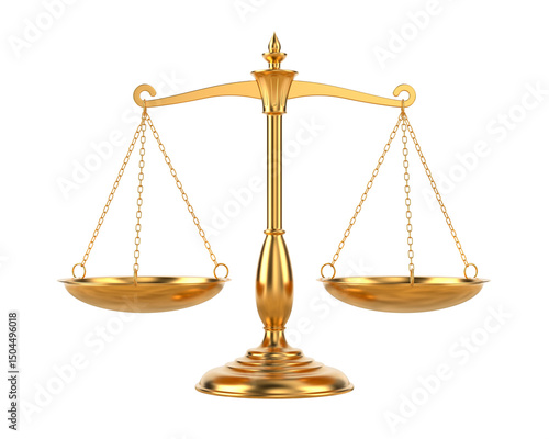 Scale on white background. Isolated 3D illustration