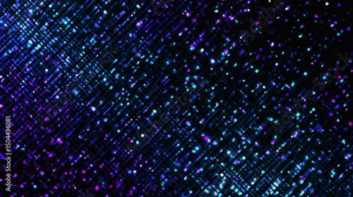 A Dazzling Dance of Light: Abstract Background with Interwoven Beams and Glittering Particles, a Cosmic Symphony of Colors and Sparkling Illumination