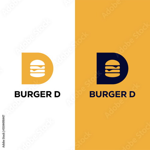 Burger D Fast Food Logo