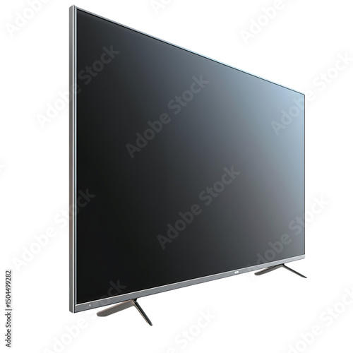 Smart tv angle view with shadow png