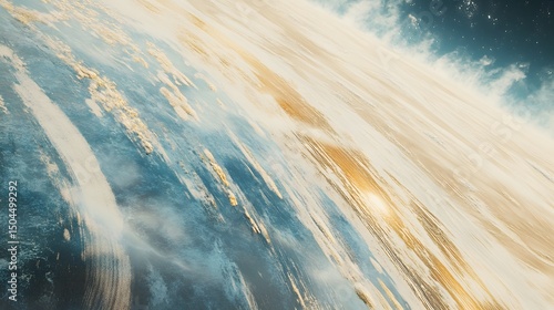 Captivating Scene of Saturn’s Rings: Majestic Reflection in Cosmic Light