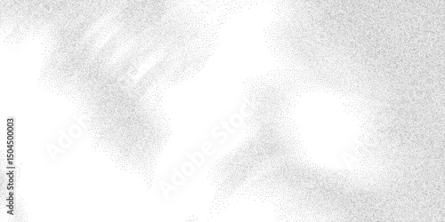 Gradient dissolving grain texture. Vector stipple effect blending wave of tiny dots, perfect for abstract backgrounds with soft fade, dust overlay, and vintage noise