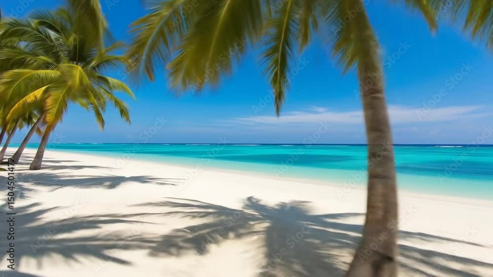 Tropical beach paradise scene Tropical beach paradise scene