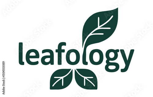 Leafology Logo - Botanical Leaf Design