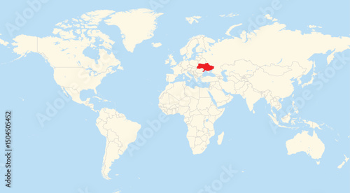 Location map of Ukraine in Europe