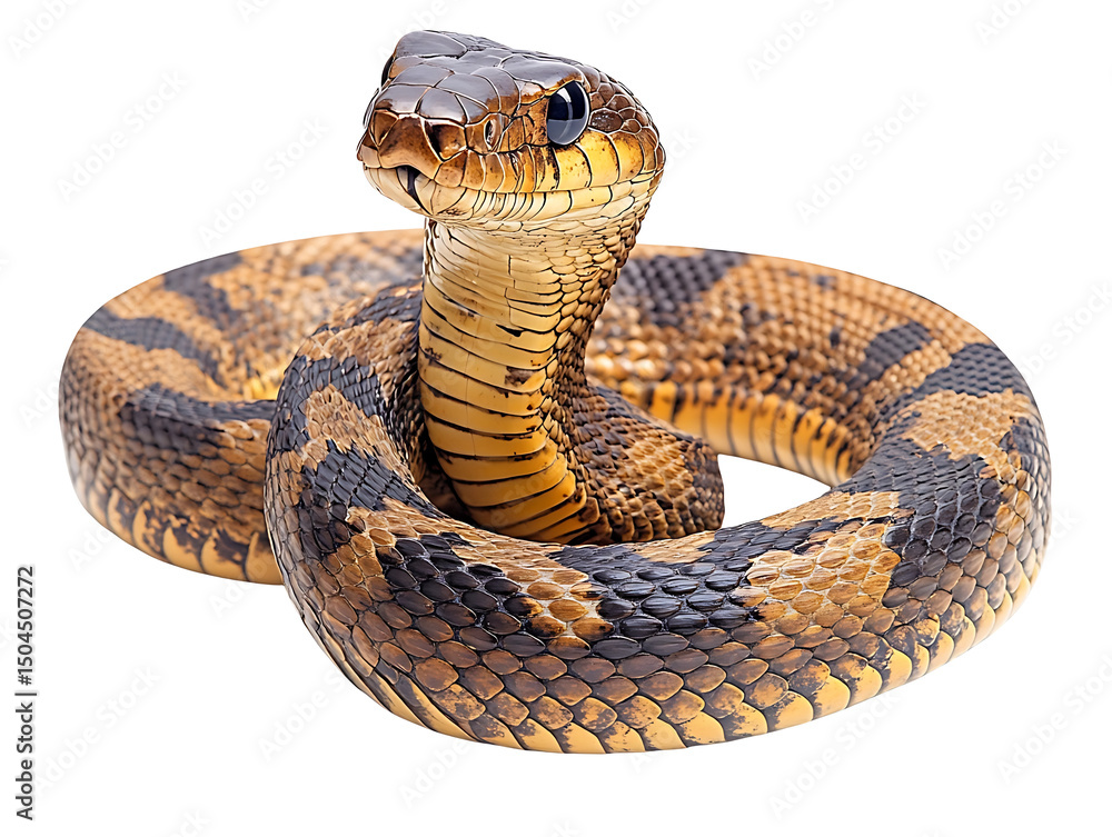 Fototapeta premium snake on white background