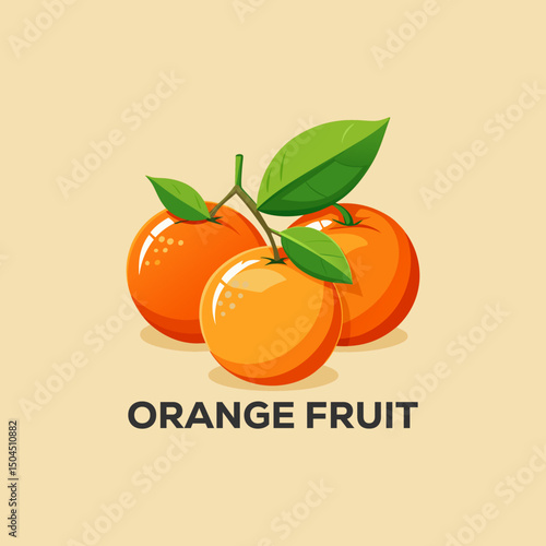 Fresh Oranges on Branch with Leaves