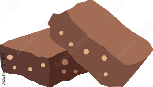 Deux morceaux de brownies