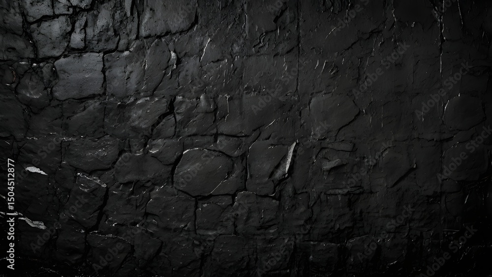 Obraz premium Dark Stone Wall Texture Background