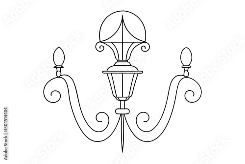 Wall Sconce Line Art Minimalist Home Decor