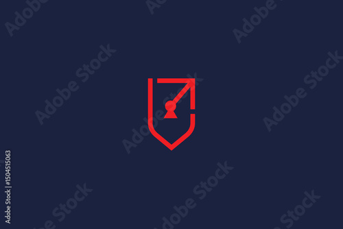 arrow logo lock concept icon vector logo design template elements