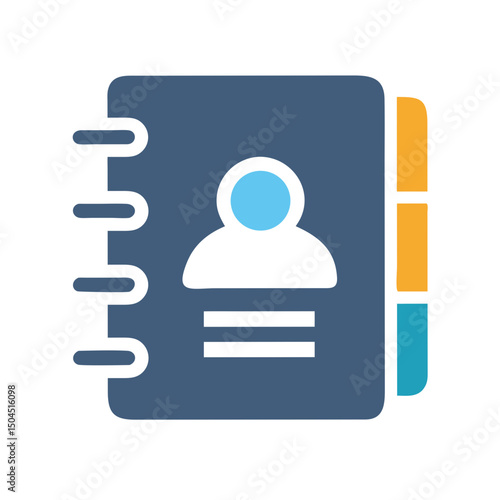Address Book Icon Representing Contact Management and Personal Information Storage