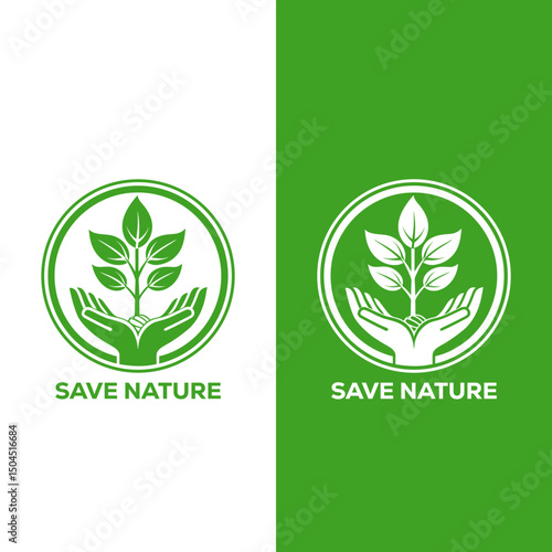 Save Nature Eco-Friendly Logo