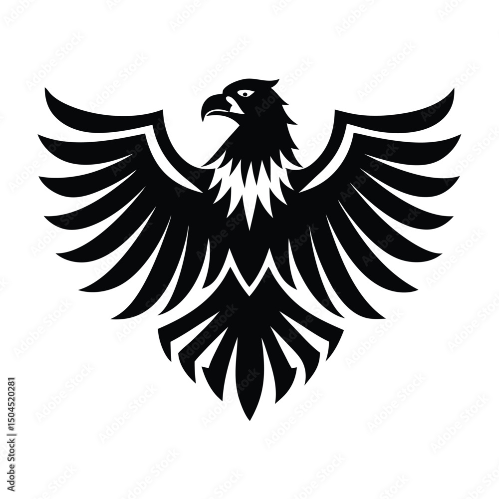 Fototapeta premium Patriotic Eagle vector silhouette