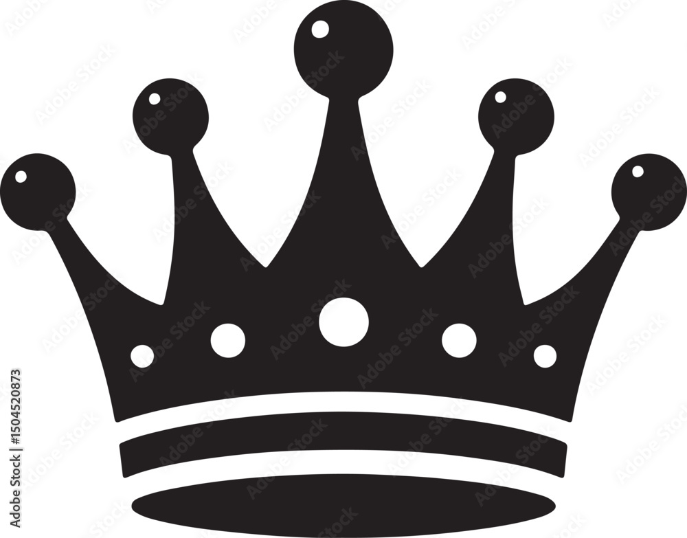 Crown Black Silhouette Vector, Royal Emblem Clipart & Luxury Symbol Design Crown Black Silhouette Vector, Royal Emblem Clipart & Luxury Symbol Design