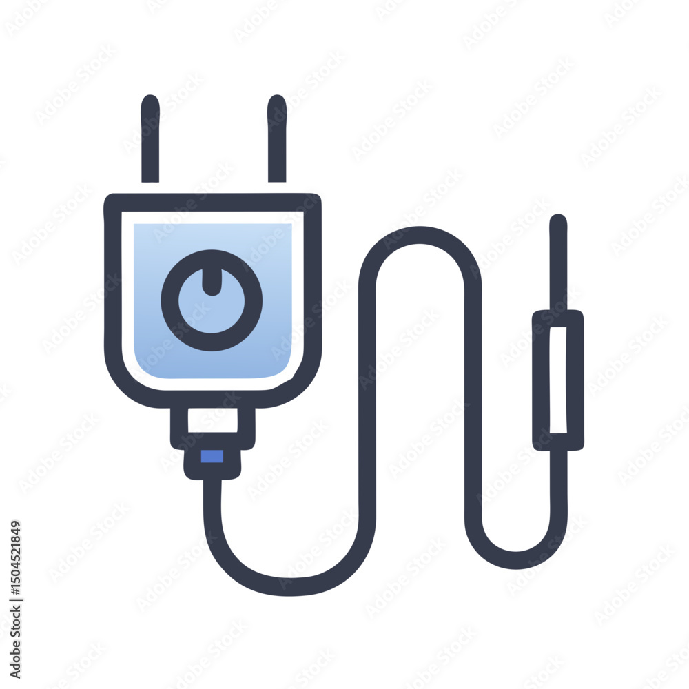 Electrical Plug Icon Representing Socket Connector and Power Connection Electrical Plug Icon Representing Socket Connector and Power Connection