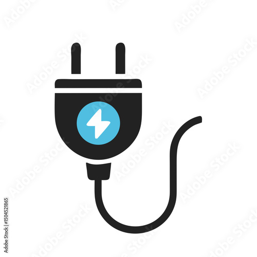 Electrical Plug Icon Representing Socket Connector and Power Connection