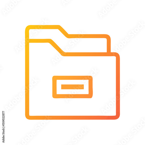 Folder Icon Representing File Directory and Document Storage
