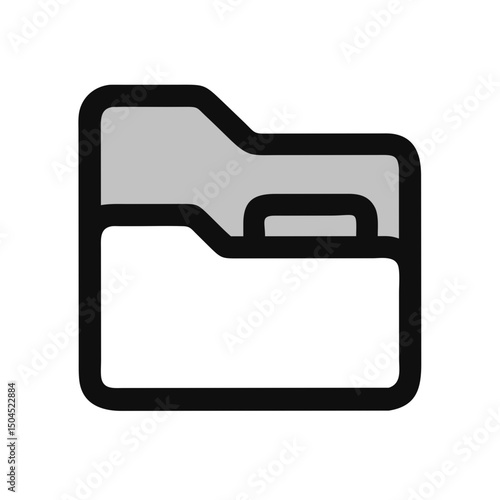 Folder Icon Representing File Directory and Document Storage