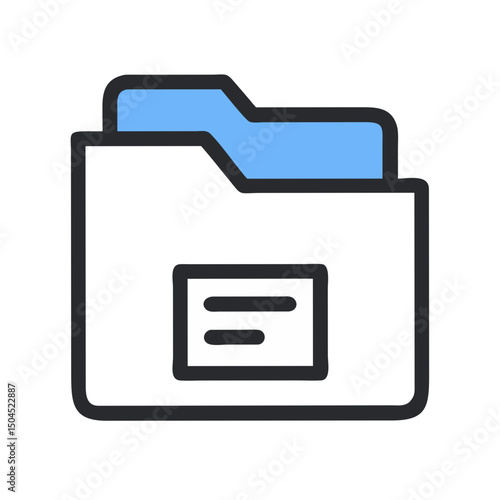 Folder Icon Representing File Directory and Document Storage