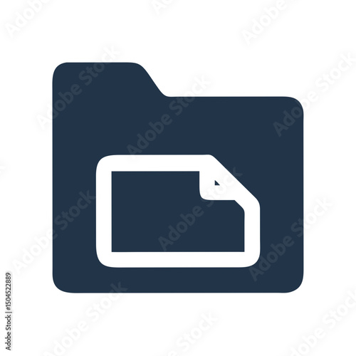 Folder Icon Representing File Directory and Document Storage