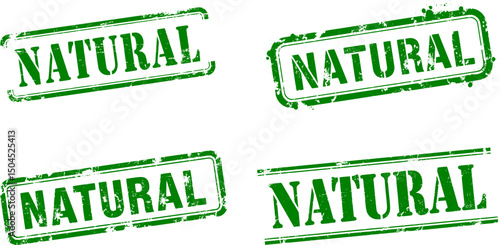 Natural label set icon, vector illustration

