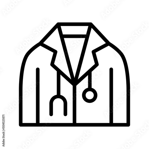 Doctor office outline icon. Doctor office icon isolated on white background. Transparent background, minimalist symbol. Vector images