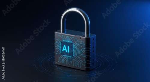 Wallpaper Mural AI Padlock: Cybersecurity Concept Torontodigital.ca