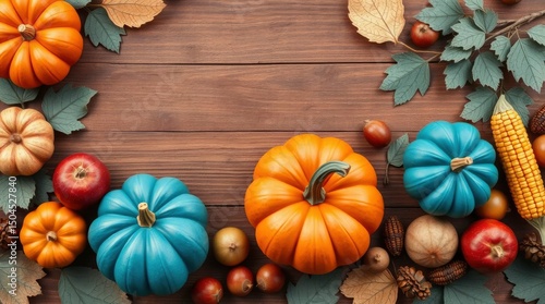 Wallpaper Mural Festive autumn display with pumpkins, corn, and leaves creates a warm, inviting, seasonal feel Torontodigital.ca