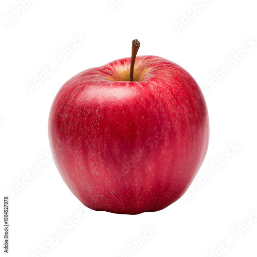 A red apple on a white background, real photo, stock photography, high resolution