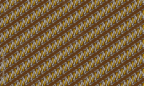Ethnic seamless pattern bambu, brown background, inspired by traditional motifs batik. Suitable for fabric, textile, decor, and wallpaper. Cultural, ornamental, and repeat-ready vector design.