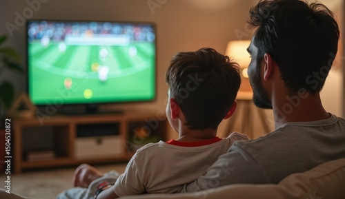 indian household enjoying football evening together