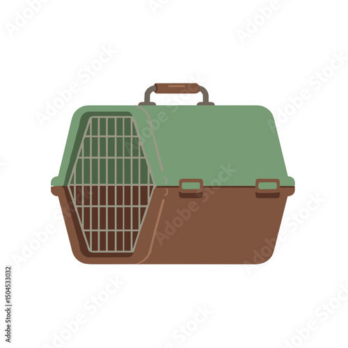 Pet carrier icon for animal transportation and travel supplies