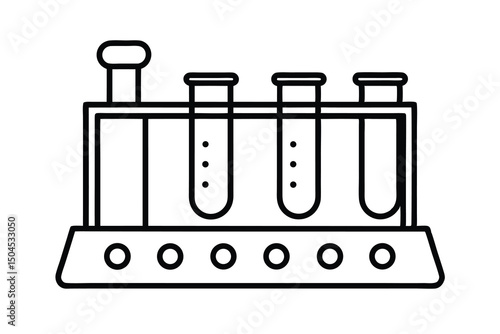 Laboratory test tubes rack science experiment equipment