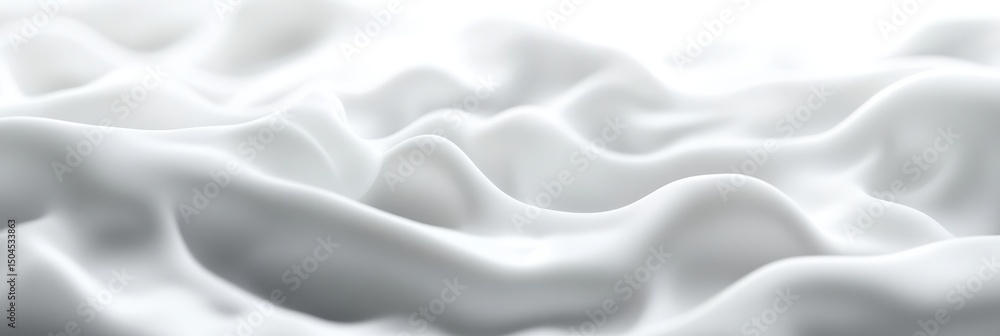 Fototapeta premium Abstract white waves creating a serene landscape