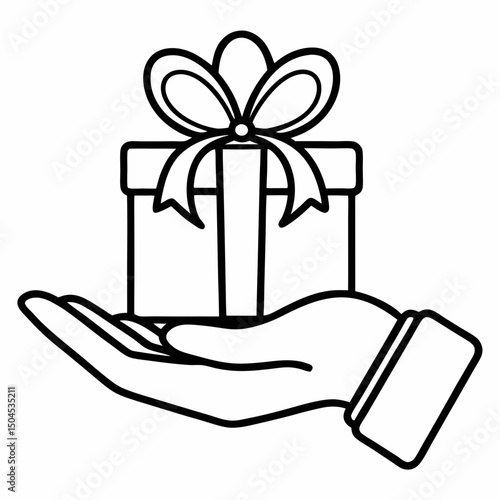 hand holding gift box