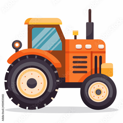 tractor isolated on white