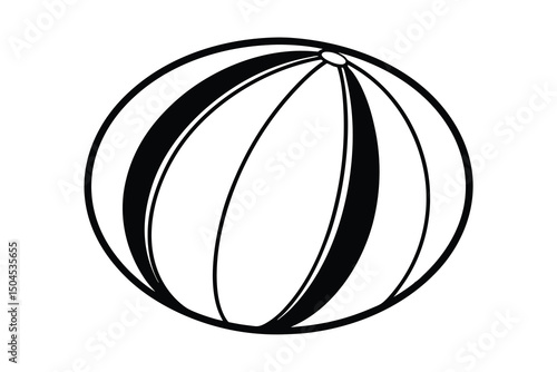 Striped beach ball summer fun inflatable toy playtime