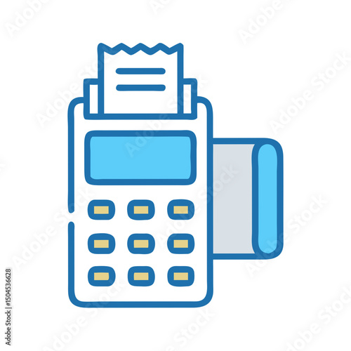 Point of Sale Terminal Icon Representing Retail Checkout, Electronic Payment, and Transaction System