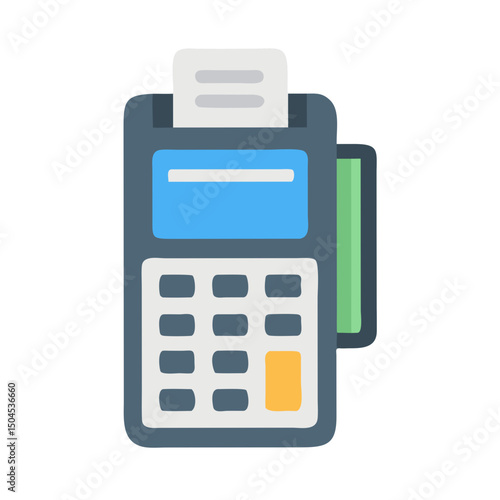 POS Terminal Icon Representing Point of Sale System, Retail Payment, and Transaction Processing