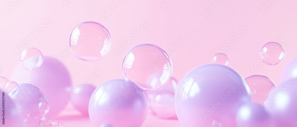 Makeup and water droplets with pastel bubble aesthetic