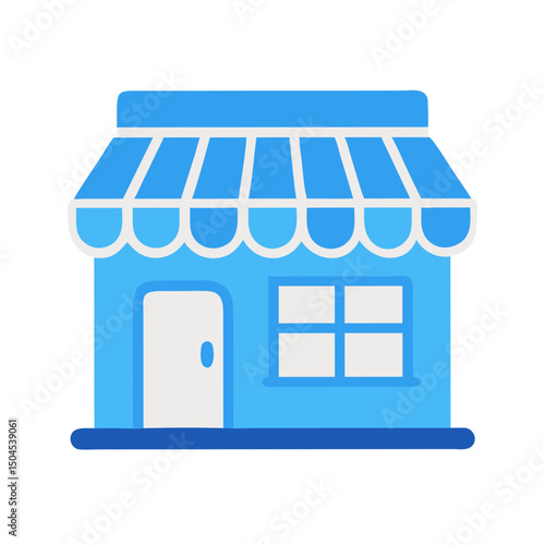 Shop Building Icon Representing Retail Storefront, Commercial Space, and Business Outlet